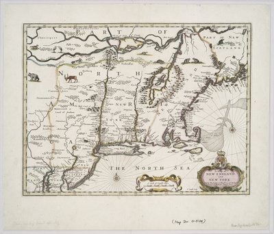 A Map of New England and New York from John Speed